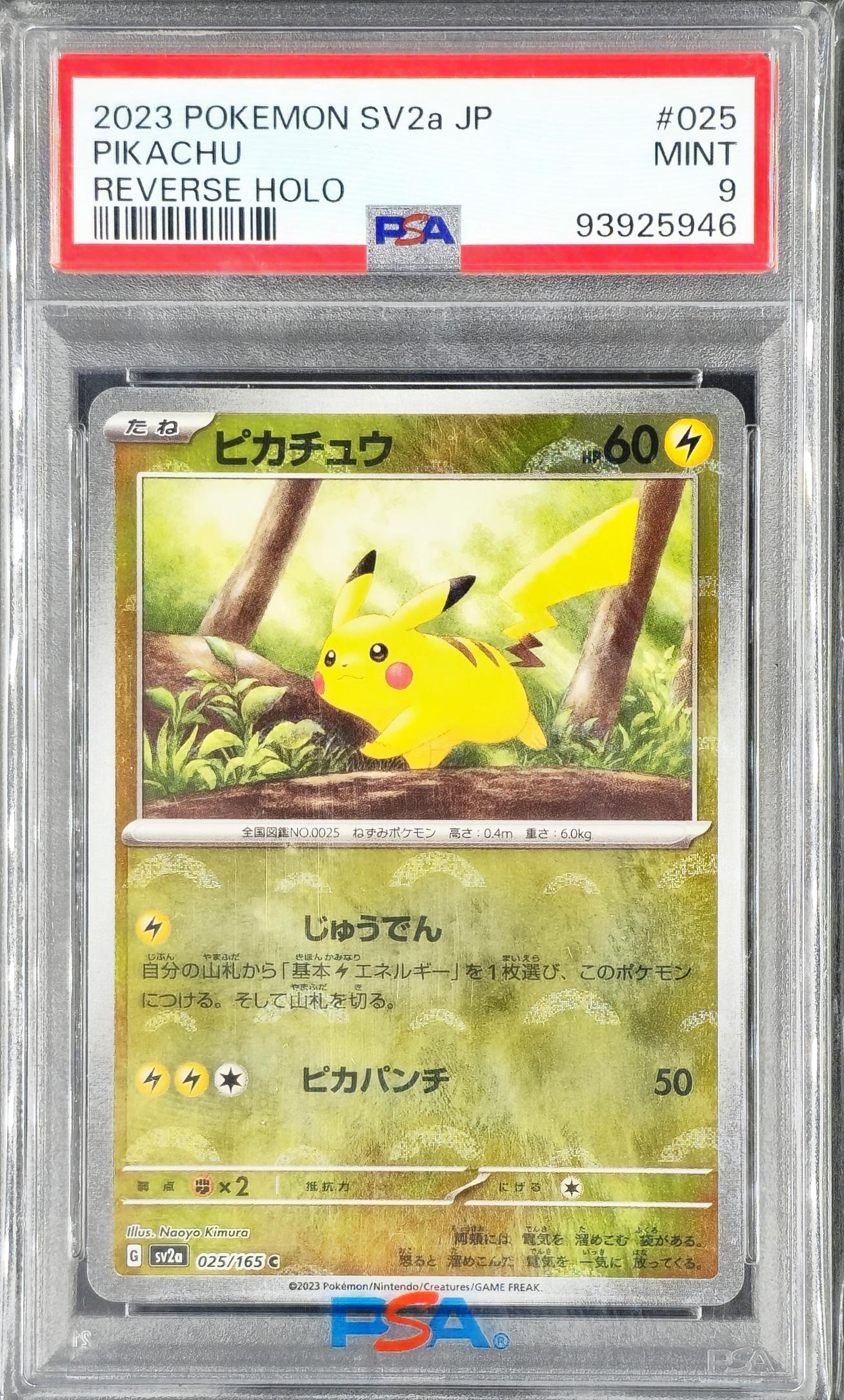 PSA 9 Pikachu Reverse Holo SV2A - KRY TCG