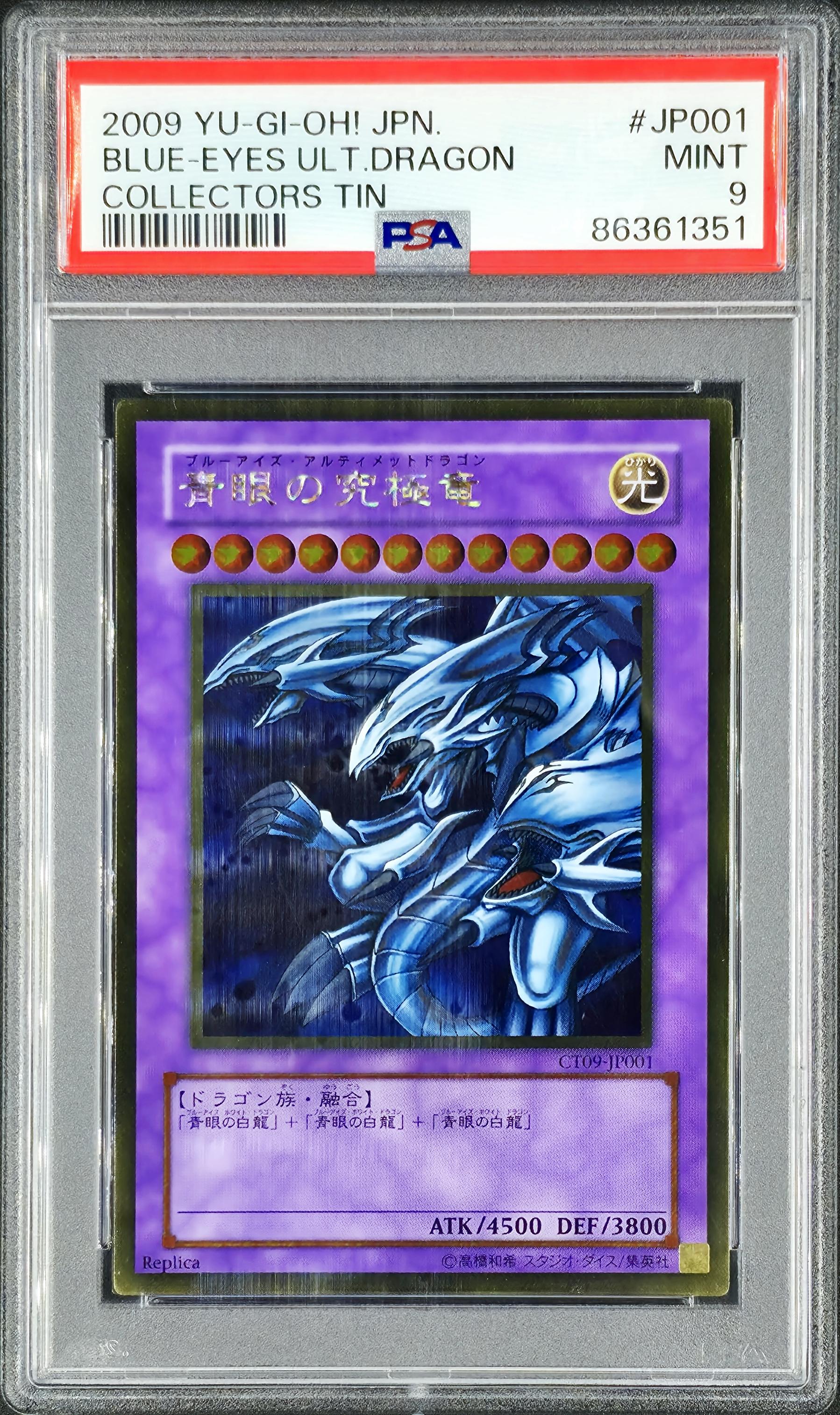 PSA 9 Blue-Eyes Ultimate Dragon, Gold Rare, CT09-JP001 - KRY TCG