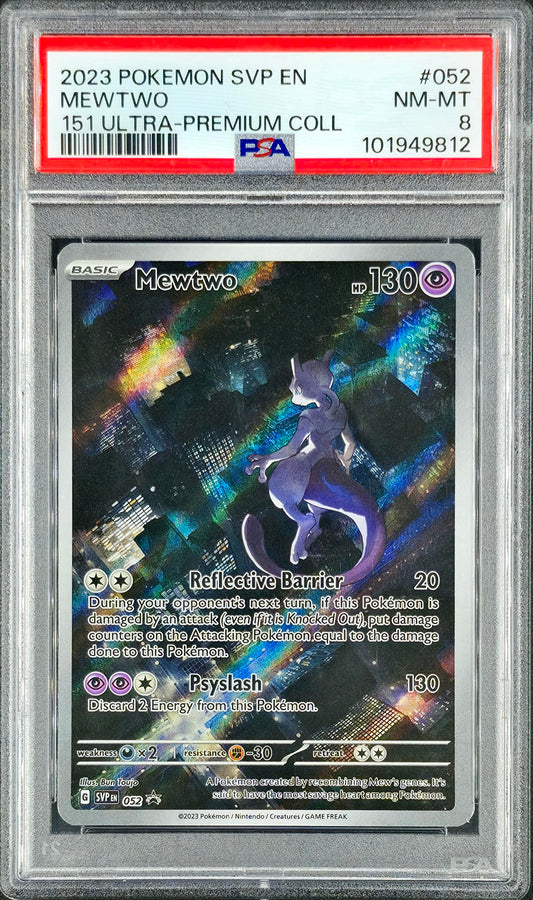 PSA 8 Mewtwo, 151 Ultra Premium Collection, SVP 052 - KRY TCG